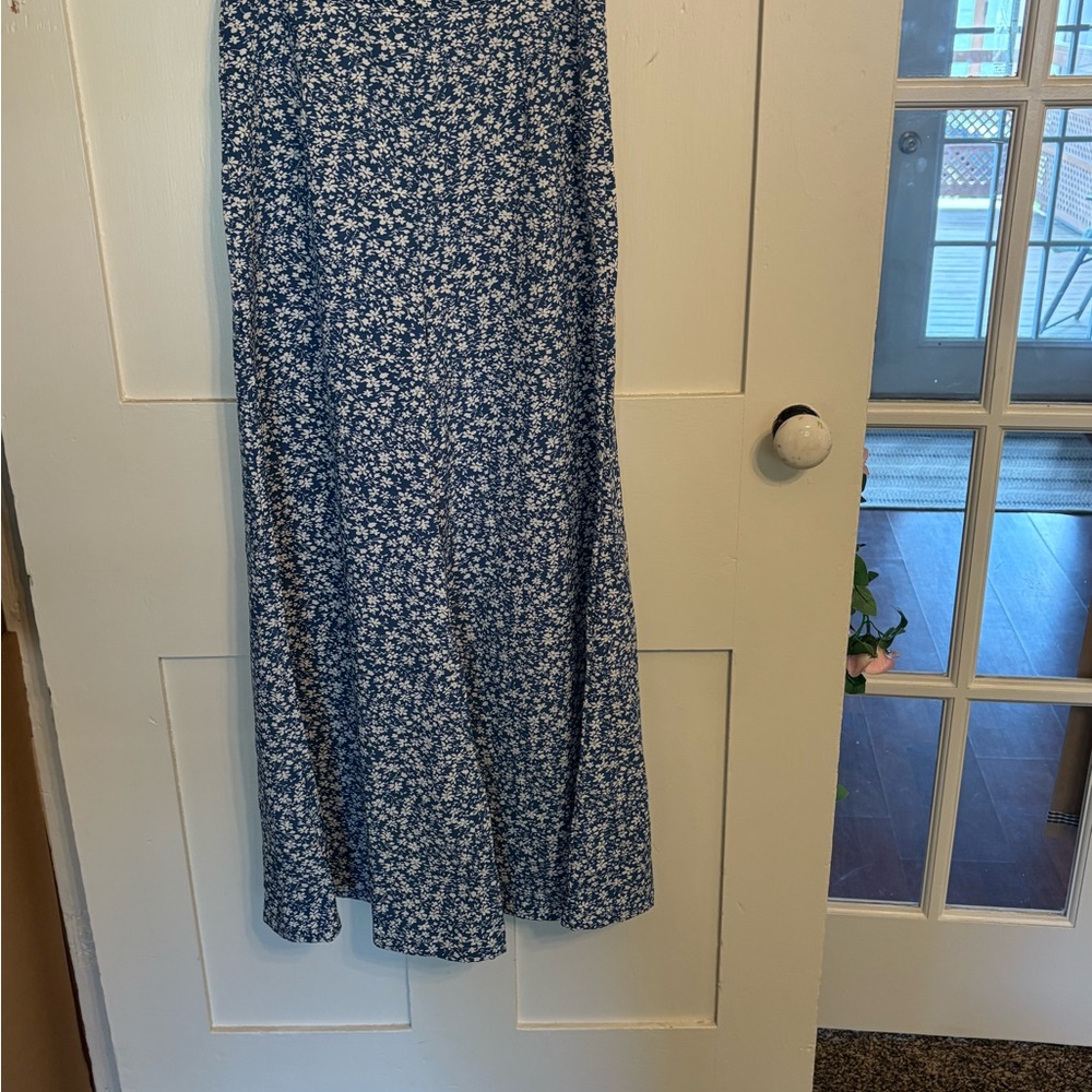 Floral Blue wide leg pants